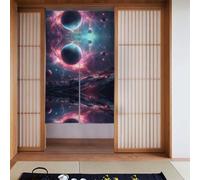 HHGFASD Door curtain 34x56in The stars are falling. Pattern good drape light-blocking and dust-proof suitable for offices and restaurants