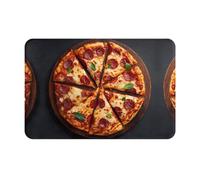 HHGFASD Doormat floor mat 16x24in Shredded pizza. Pattern water-absorbent Anti-slip, for front doors, entrances, and bathrooms