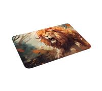 HHGFASD Doormat floor mat 16x24in The angry lion. Pattern water-absorbent Anti-slip, for front doors, entrances, and bathrooms