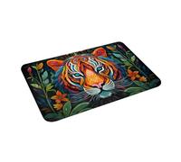 HHGFASD Doormat floor mat 16x24in The mighty tiger. Pattern water-absorbent Anti-slip, for front doors, entrances, and bathrooms