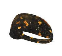 HHGFASD Falling leaves in the rain Pattern Elastic Exercise Headband Sports Head Tie for Men and Women, Soft, Quick-Dry