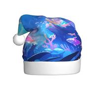 HHGFASD Fantastic undersea adventure Pattern Christmas Hat for Adult material is soft and lightweight