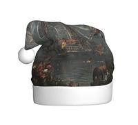 HHGFASD Ferris wheel at the zoo Pattern Christmas Hat for Adult material is soft and lightweight