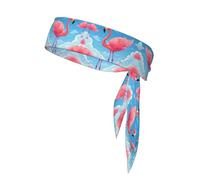 HHGFASD Flamingos on the water Pattern Sports Head Tie Headband for Men and Women, Soft & Breathable Moisture Wicking Athletic