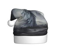 HHGFASD Ghost by the dead tree Pattern Christmas Hat for Adult material is soft and lightweight