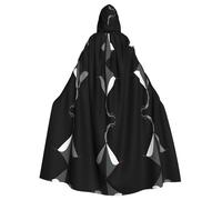 HHGFASD Halloween adult hooded cape A kite with broken string Pattern comfortable and soft with large brim suitable for dances parties and gatheringss