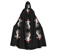 HHGFASD Halloween adult hooded cape Christmas grey little sheep Pattern comfortable and soft with large brim suitable for dances parties and gatheringss