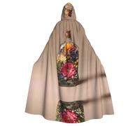 HHGFASD Halloween adult hooded cape Flower petals in a bottle Pattern comfortable and soft with large brim suitable for dances parties and gatheringss