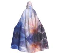 HHGFASD Halloween adult hooded cape Flowering hyacinth Pattern comfortable and soft with large brim suitable for dances parties and gatheringss