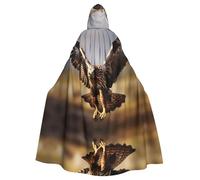 HHGFASD Halloween adult hooded cape Soaring Snake Vulture Pattern comfortable and soft with large brim suitable for dances parties and gatheringss