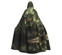HHGFASD Halloween adult hooded cape The terrifying triceratops Pattern comfortable and soft with large brim suitable for dances parties and gatheringss