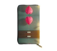 HHGFASD Leather Long Clutch Wallet Confession Balloon Pattern Comfortable and Lightweight Zipper Closure for Storing Coins and Credit Cards.