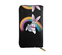 HHGFASD Leather Long Clutch Wallet Crossing The Rainbow Pattern Comfortable and Lightweight Zipper Closure for Storing Coins and Credit Cards.