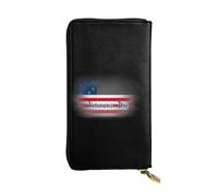 HHGFASD Leather Long Clutch Wallet Glowing Faith Pattern Comfortable and Lightweight Zipper Closure for Storing Coins and Credit Cards.