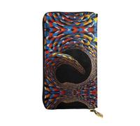 HHGFASD Leather Long Clutch Wallet Mobius Strip Pattern Comfortable and Lightweight Zipper Closure for Storing Coins and Credit Cards.