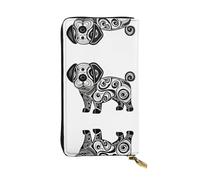 HHGFASD Leather Long Clutch Wallet Strange Dog Pattern Comfortable and Lightweight Zipper Closure for Storing Coins and Credit Cards.
