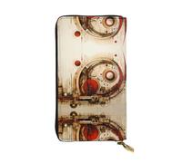 HHGFASD Leather Long Clutch Wallet Strange Patterns Pattern Comfortable and Lightweight Zipper Closure for Storing Coins and Credit Cards.