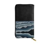 HHGFASD Leather Long Clutch Wallet The Endless sea Pattern Comfortable and Lightweight Zipper Closure for Storing Coins and Credit Cards.