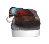 HHGFASD Little flowers in the painted pottery Pattern Christmas Hat for Adult material is soft and lightweight