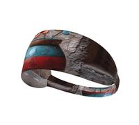HHGFASD Little flowers in the painted pottery Pattern Elastic Exercise Headband Sports Head Tie for Men and Women, Soft, Quick-Dry