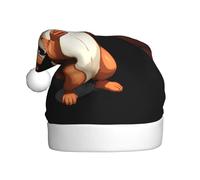 HHGFASD Little squirrel playing with bubbles Pattern Christmas Hat for Adult material is soft and lightweight