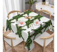 HHGFASD Lizard looking up at the sky Pattern Square Decorative Tablecloth 60"x60" Waterproof, Wrinkle-Resistant, Reusable for Coffee Shops, Buffet, Picnics, Weddings, Parties