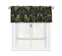 HHGFASD Lush greenery Pattern Curtain Valance 54x18in for Kitchen, Bathroom, Laundry Room, and Studio Decor