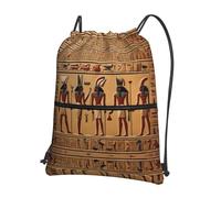 HHGFASD Men's and women's Ancient Egyptian Hieroglyph Pattern drawstring backpacks, sports and fitness outdoor bags, waterproof and durable