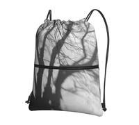 HHGFASD Men's and women's Swinging tree shadow Pattern drawstring backpacks, sports and fitness outdoor bags, waterproof and durable