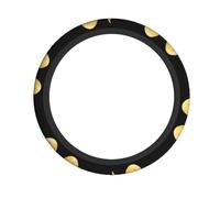 HHGFASD Moon Black Cat Pattern Steering Wheel Cover for Women and Men Durable, Non-Slip, Elastic, Easy to Install, for Sedans, SUVs, ATVs, Trucks