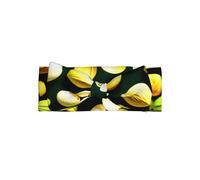 HHGFASD Nutty Pistachio Pattern Baby Bow Headband - Soft, Skin-Friendly, and Stretchy Polyester Headband for Infants 0-6 Months