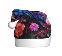 HHGFASD Owl in the flowers Pattern Christmas Hat for Adult material is soft and lightweight