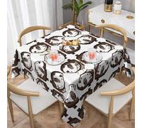 HHGFASD Owl under the starry sky Pattern Square Decorative Tablecloth 54"x54" Waterproof, Wrinkle-Resistant, Reusable for Coffee Shops, Buffet, Picnics, Weddings, Parties