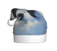 HHGFASD Red panda on the cloud Pattern Christmas Hat for Adult material is soft and lightweight