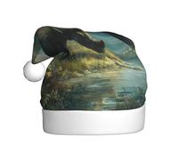 HHGFASD Rhino on the river bank Pattern Christmas Hat for Adult material is soft and lightweight