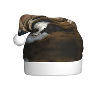 HHGFASD Rivers and plains Pattern Christmas Hat for Adult material is soft and lightweight