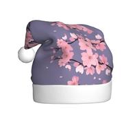 HHGFASD Sakura in full bloom Pattern Christmas Hat for Adult material is soft and lightweight
