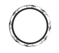 HHGFASD Sketch Eagle Head Pattern Steering Wheel Cover for Women and Men Durable, Non-Slip, Elastic, Easy to Install, for Sedans, SUVs, ATVs, Trucks