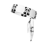 HHGFASD Sketch of a panda Pattern Sports Head Tie Headband for Men and Women, Soft & Breathable Moisture Wicking Athletic