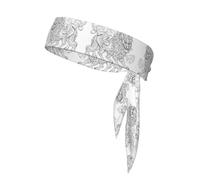 HHGFASD Sketch of monster Pattern Sports Head Tie Headband for Men and Women, Soft & Breathable Moisture Wicking Athletic