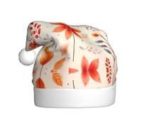 HHGFASD Small fresh prints Pattern Christmas Hat for Adult material is soft and lightweight