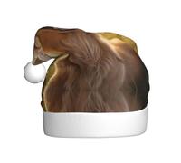 HHGFASD Smiling Golden Retriever Pattern Christmas Hat for Adult material is soft and lightweight