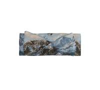 HHGFASD Snow Leopard Patrol Mountain Pattern Baby Bow Headband - Soft, Skin-Friendly, and Stretchy Polyester Headband for Infants 0-6 Months