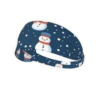 HHGFASD Snowman's smile Pattern Elastic Exercise Headband Sports Head Tie for Men and Women, Soft, Quick-Dry