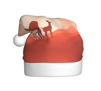 HHGFASD solid-colored deer Pattern Christmas Hat for Adult material is soft and lightweight