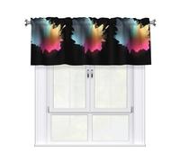 HHGFASD Splashing water into a painting Pattern Curtain Valance 54x18in for Kitchen, Bathroom, Laundry Room, and Studio Decor
