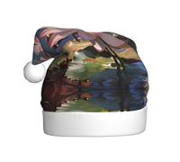 HHGFASD Splendid Lotus Flower Pattern Christmas Hat for Adult material is soft and lightweight