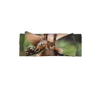 HHGFASD Squirrel holding a pinecone Pattern Baby Bow Headband - Soft, Skin-Friendly, and Stretchy Polyester Headband for Infants 0-6 Months