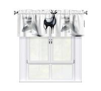 HHGFASD Strange antelope Pattern Curtain Valance 54x18in for Kitchen, Bathroom, Laundry Room, and Studio Decor