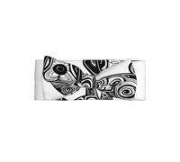 HHGFASD Strange Dog Pattern Baby Bow Headband - Soft, Skin-Friendly, and Stretchy Polyester Headband for Infants 0-6 Months